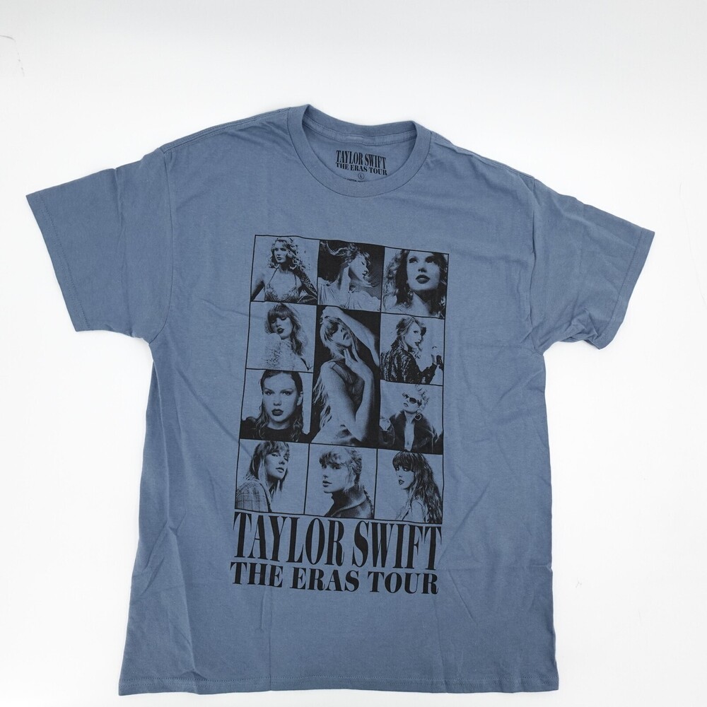 Taylor Swift Shirt Mens Large Blue The Eras Tour 2023 2024 Graphic Concert Tee